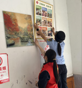 督工做人员率领意愿者深切平孟镇沿街商户